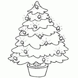 Dibujo para colorear: Arbol de Navidad (Objetos) #167510 - Dibujos para Colorear e Imprimir Gratis