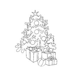 Dibujo para colorear: Arbol de Navidad (Objetos) #167519 - Dibujos para Colorear e Imprimir Gratis
