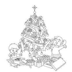 Dibujo para colorear: Arbol de Navidad (Objetos) #167567 - Dibujos para Colorear e Imprimir Gratis