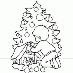Dibujo para colorear: Arbol de Navidad (Objetos) #167598 - Dibujos para Colorear e Imprimir Gratis