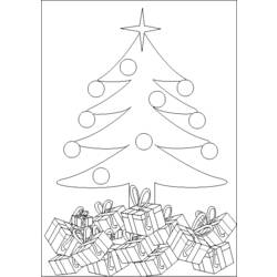 Dibujo para colorear: Arbol de Navidad (Objetos) #167614 - Dibujos para Colorear e Imprimir Gratis