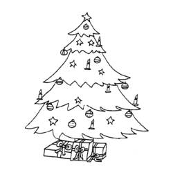 Dibujo para colorear: Arbol de Navidad (Objetos) #167678 - Dibujos para Colorear e Imprimir Gratis