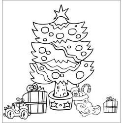 Dibujo para colorear: Arbol de Navidad (Objetos) #167683 - Dibujos para Colorear e Imprimir Gratis