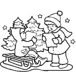 Dibujo para colorear: Arbol de Navidad (Objetos) #167703 - Dibujos para Colorear e Imprimir Gratis