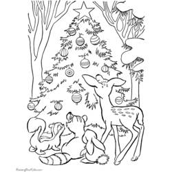 Dibujo para colorear: Arbol de Navidad (Objetos) #167718 - Dibujos para Colorear e Imprimir Gratis