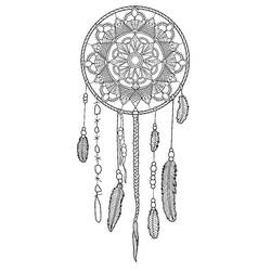 Dibujo para colorear: Atrapasueños (Objetos) #207670 - Dibujos para Colorear e Imprimir Gratis