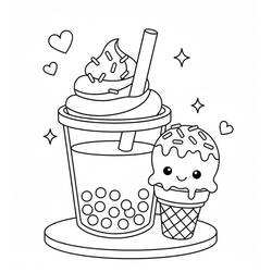 Bubble Tea - Dibujos para colorear gratis
