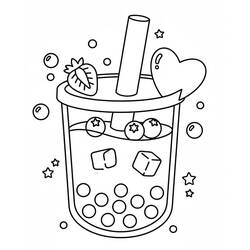 Bubble Tea - Dibujos para colorear gratis
