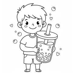 Dibujo Bubble Tea (Objetos) #221519 para imprimir y colorear