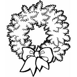 Dibujo para colorear: Corona de Navidad (Objetos) #169332 - Dibujos para Colorear e Imprimir Gratis