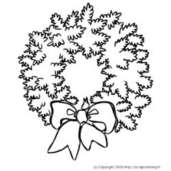 Dibujo para colorear: Corona de Navidad (Objetos) #169341 - Dibujos para Colorear e Imprimir Gratis