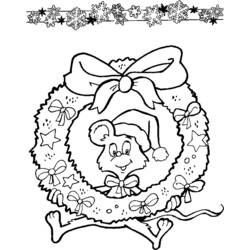 Dibujo para colorear: Corona de Navidad (Objetos) #169421 - Dibujos para Colorear e Imprimir Gratis