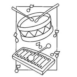 Dibujo para colorear: Instrumentos musicales (Objetos) #167117 - Dibujos para Colorear e Imprimir Gratis