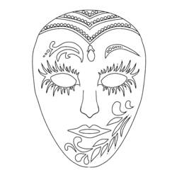 Dibujo para colorear: Máscara (Objetos) #120478 - Dibujos para Colorear e Imprimir Gratis
