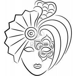 Dibujo para colorear: Máscara (Objetos) #120804 - Dibujos para Colorear e Imprimir Gratis