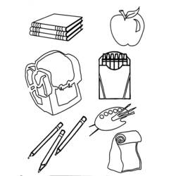 Dibujo para colorear: Material escolar (Objetos) #118265 - Dibujos para Colorear e Imprimir Gratis