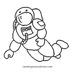 Dibujo para colorear: Astronauta (Ocupaciones) #87602 - Dibujos para colorear