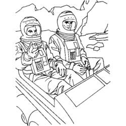 Dibujo para colorear: Astronauta (Ocupaciones) #87606 - Dibujos para colorear