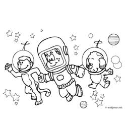 Dibujo para colorear: Astronauta (Ocupaciones) #87614 - Dibujos para colorear
