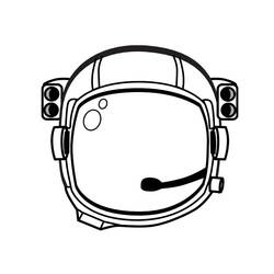 Dibujo para colorear: Astronauta (Ocupaciones) #87622 - Dibujos para colorear