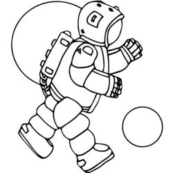 Dibujo para colorear: Astronauta (Ocupaciones) #87642 - Dibujos para colorear