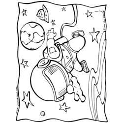 Dibujo para colorear: Astronauta (Ocupaciones) #87666 - Dibujos para colorear