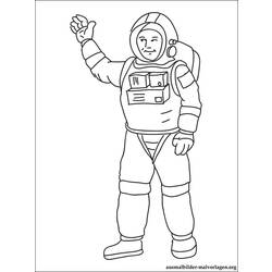 Dibujo para colorear: Astronauta (Ocupaciones) #87717 - Dibujos para colorear
