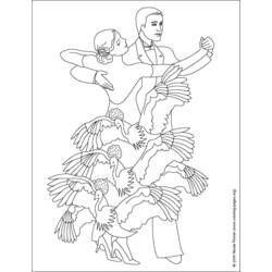 Dibujo para colorear: Bailarín / Bailarina (Ocupaciones) #92141 - Dibujos para Colorear e Imprimir Gratis