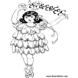 Dibujo para colorear: Bailarín / Bailarina (Ocupaciones) #92151 - Dibujos para Colorear e Imprimir Gratis