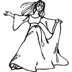 Dibujo para colorear: Bailarín / Bailarina (Ocupaciones) #92172 - Dibujos para Colorear e Imprimir Gratis