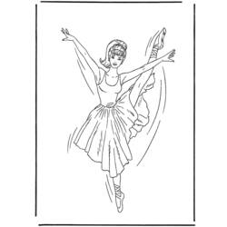 Dibujo para colorear: Bailarín / Bailarina (Ocupaciones) #92227 - Dibujos para Colorear e Imprimir Gratis