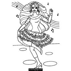 Dibujo para colorear: Bailarín / Bailarina (Ocupaciones) #92243 - Dibujos para Colorear e Imprimir Gratis