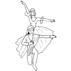 Dibujo para colorear: Bailarín / Bailarina (Ocupaciones) #92293 - Dibujos para Colorear e Imprimir Gratis