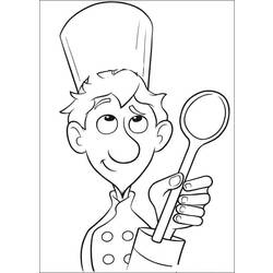 Dibujo para colorear: Cocinero / Cocinera (Ocupaciones) #91781 - Dibujos para colorear