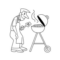 Dibujo para colorear: Cocinero / Cocinera (Ocupaciones) #91850 - Dibujos para colorear