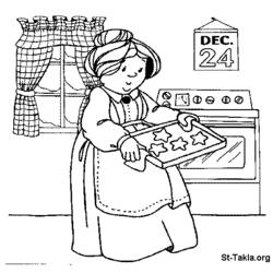 Dibujo para colorear: Cocinero / Cocinera (Ocupaciones) #91870 - Dibujos para Colorear e Imprimir Gratis