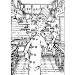 Dibujo para colorear: Cocinero / Cocinera (Ocupaciones) #91896 - Dibujos para Colorear e Imprimir Gratis