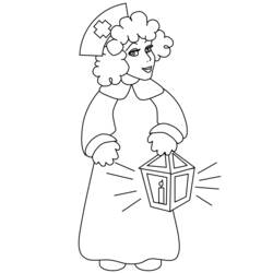 Dibujo para colorear: Enfermera (Ocupaciones) #170424 - Dibujos para Colorear e Imprimir Gratis