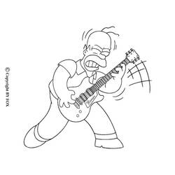 Dibujo para colorear: Guitarrista (Ocupaciones) #98059 - Dibujos para colorear