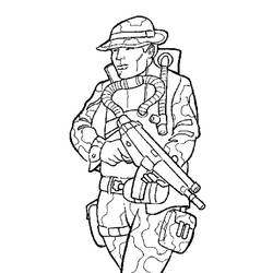 Dibujo para colorear: Militar (Ocupaciones) #102092 - Dibujos para colorear