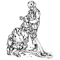 Dibujo para colorear: Militar (Ocupaciones) #102103 - Dibujos para colorear