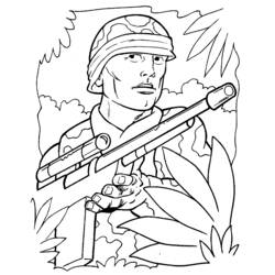 Dibujo para colorear: Militar (Ocupaciones) #102109 - Dibujos para colorear