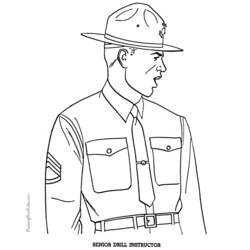 Dibujo para colorear: Militar (Ocupaciones) #102204 - Dibujos para colorear