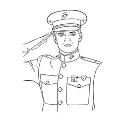 Dibujo para colorear: Militar (Ocupaciones) #102289 - Dibujos para colorear