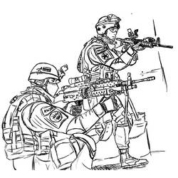 Dibujo para colorear: Militar (Ocupaciones) #102363 - Dibujos para colorear