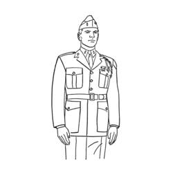 Dibujo para colorear: Militar (Ocupaciones) #102381 - Dibujos para colorear