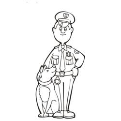 Dibujo para colorear: Oficial de policia (Ocupaciones) #105371 - Dibujos para colorear
