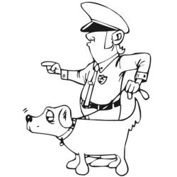 Dibujo para colorear: Oficial de policia (Ocupaciones) #105427 - Dibujos para Colorear e Imprimir Gratis