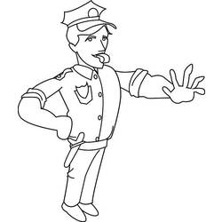 Dibujo para colorear: Oficial de policia (Ocupaciones) #105447 - Dibujos para colorear