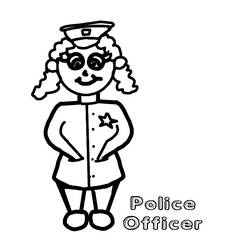 Dibujo para colorear: Oficial de policia (Ocupaciones) #105463 - Dibujos para Colorear e Imprimir Gratis